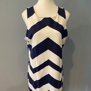 Britt blue and white dress- size large